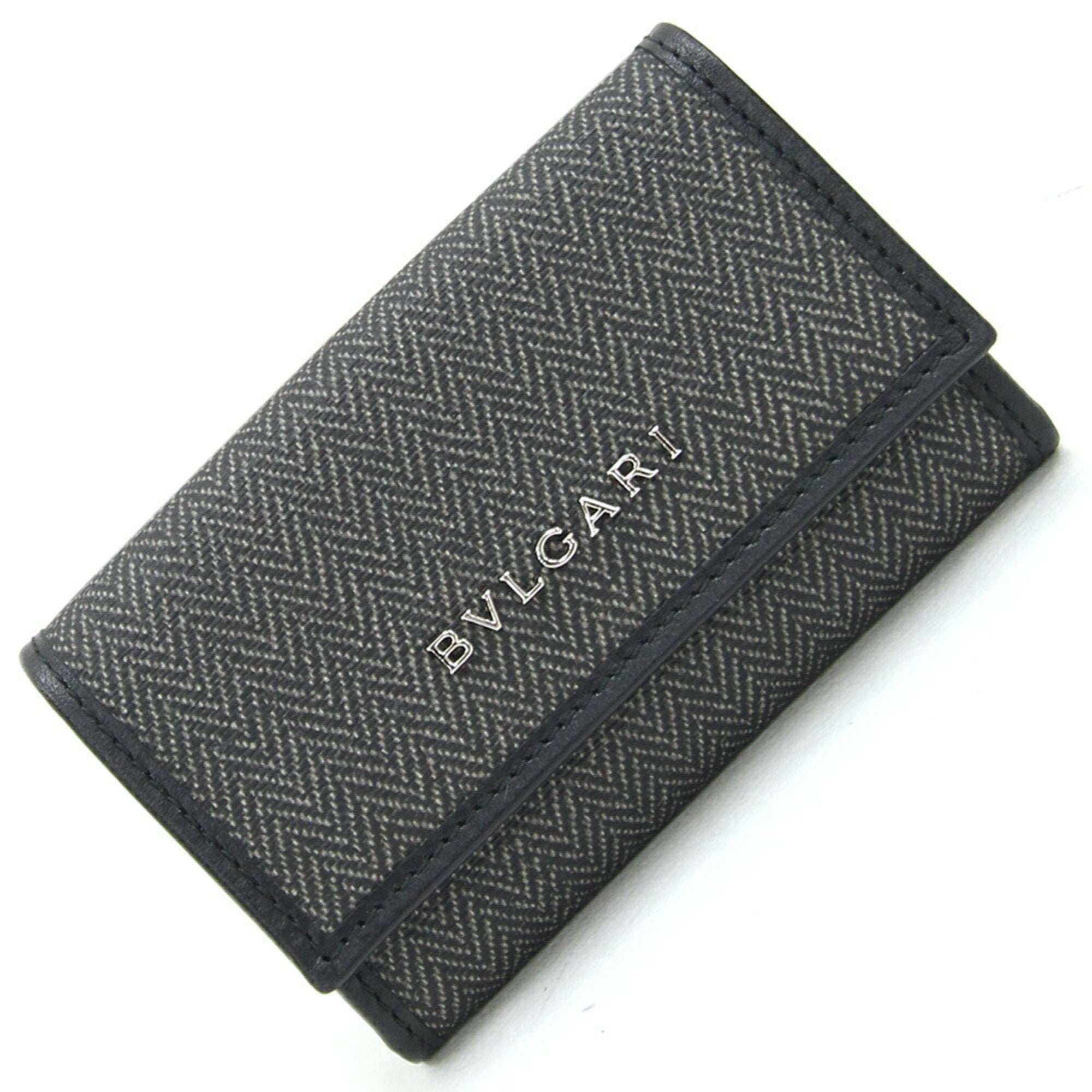 Bulgari Porte clés Black Canvas Wallet 