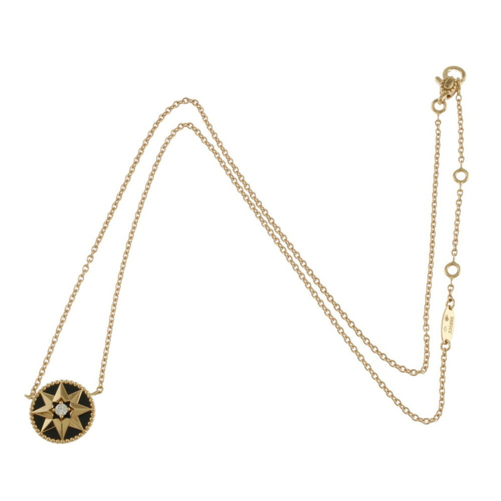 Dior Rose des vents Black Rose Gold Necklace 