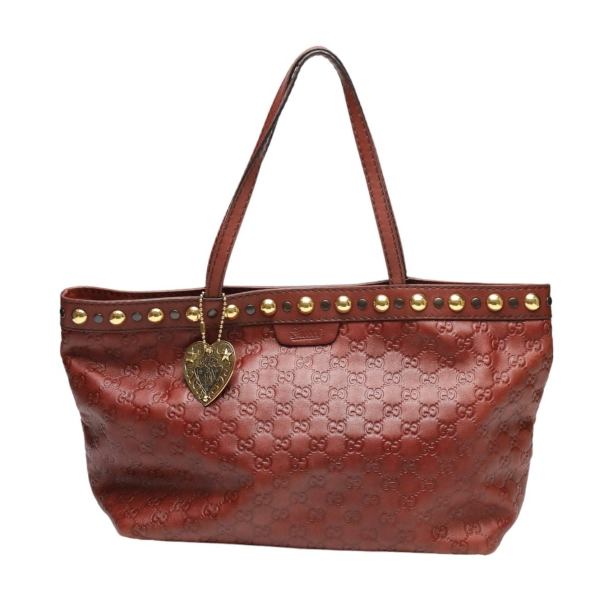 Gucci Guccissima Red Leather Tote Bag