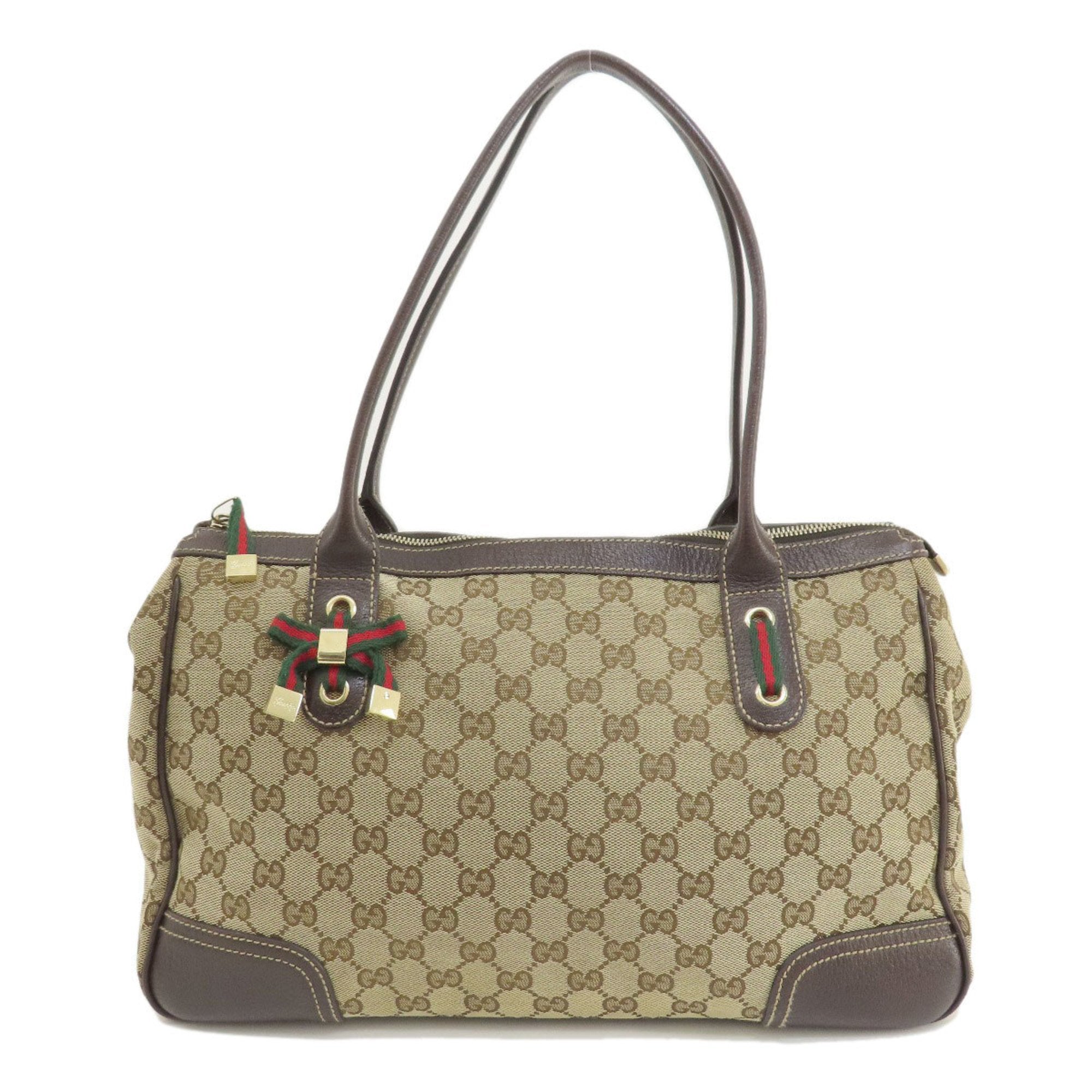 Gucci Sherry Brown Canvas Tote Bag