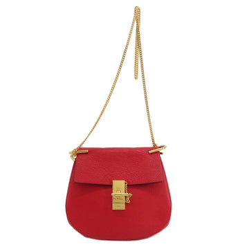 Chloé Drew Red Leather Shoulder Bag