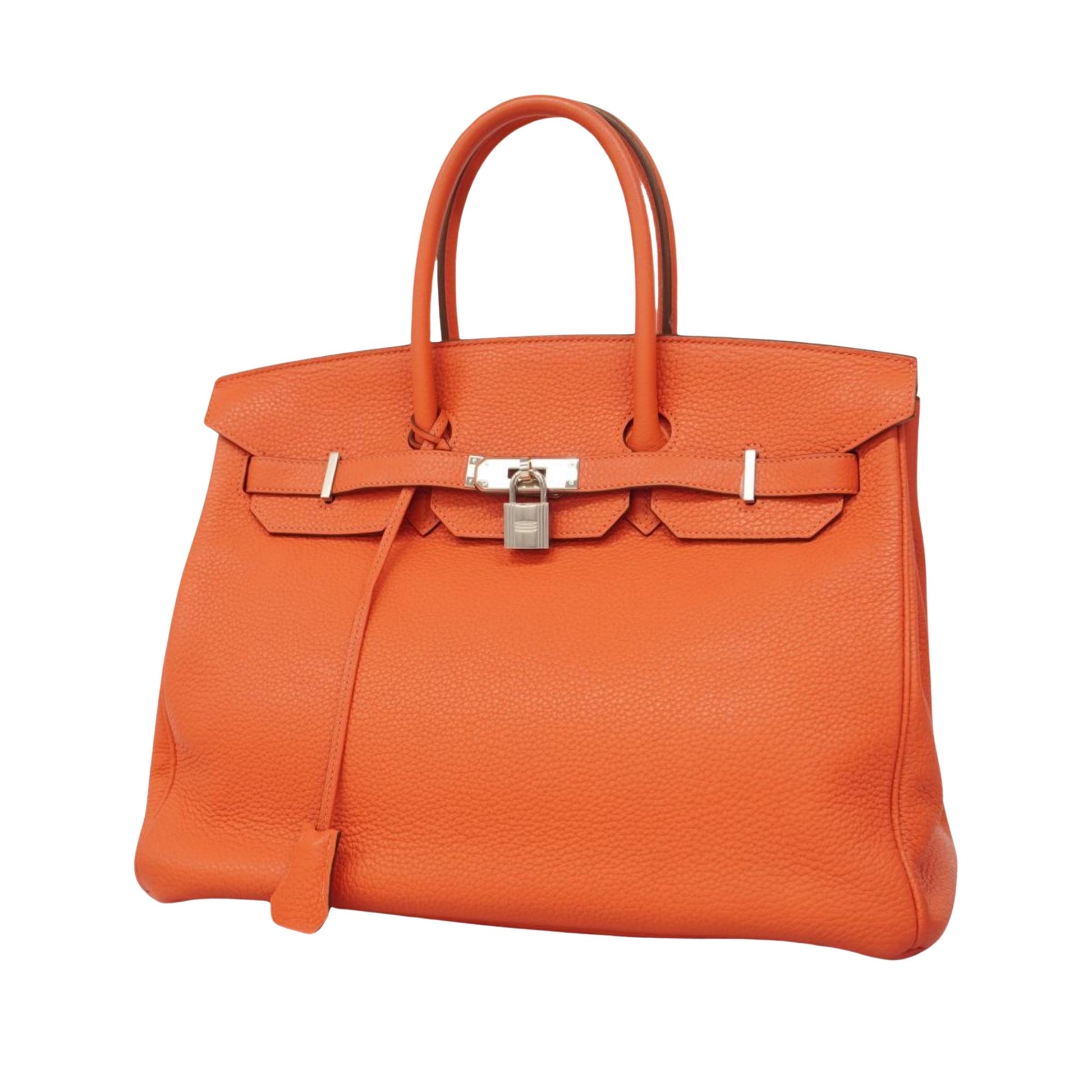 Hermès Birkin 35 Orange Leather Handbag 