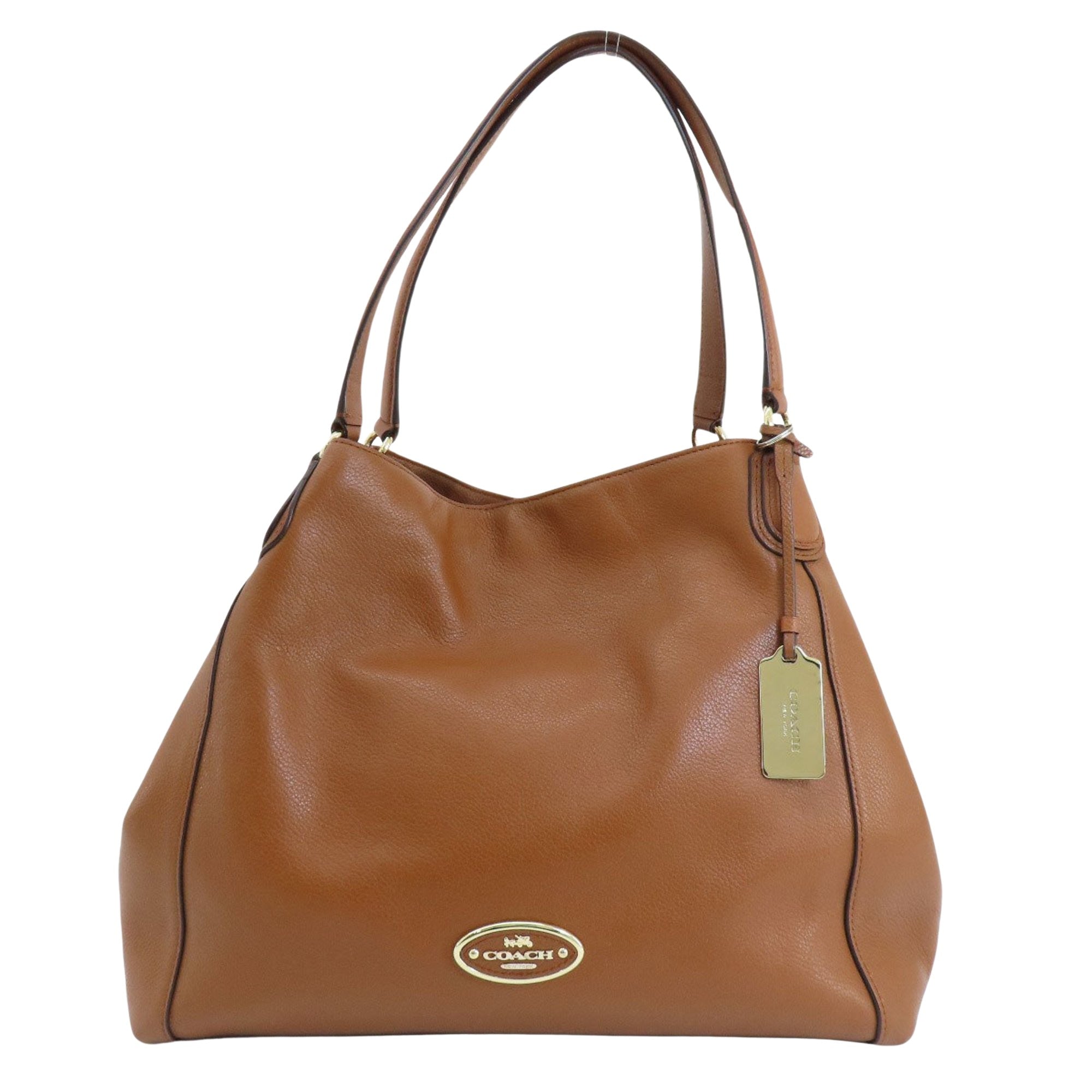 Coach Edie Brown Leather Tote Bag