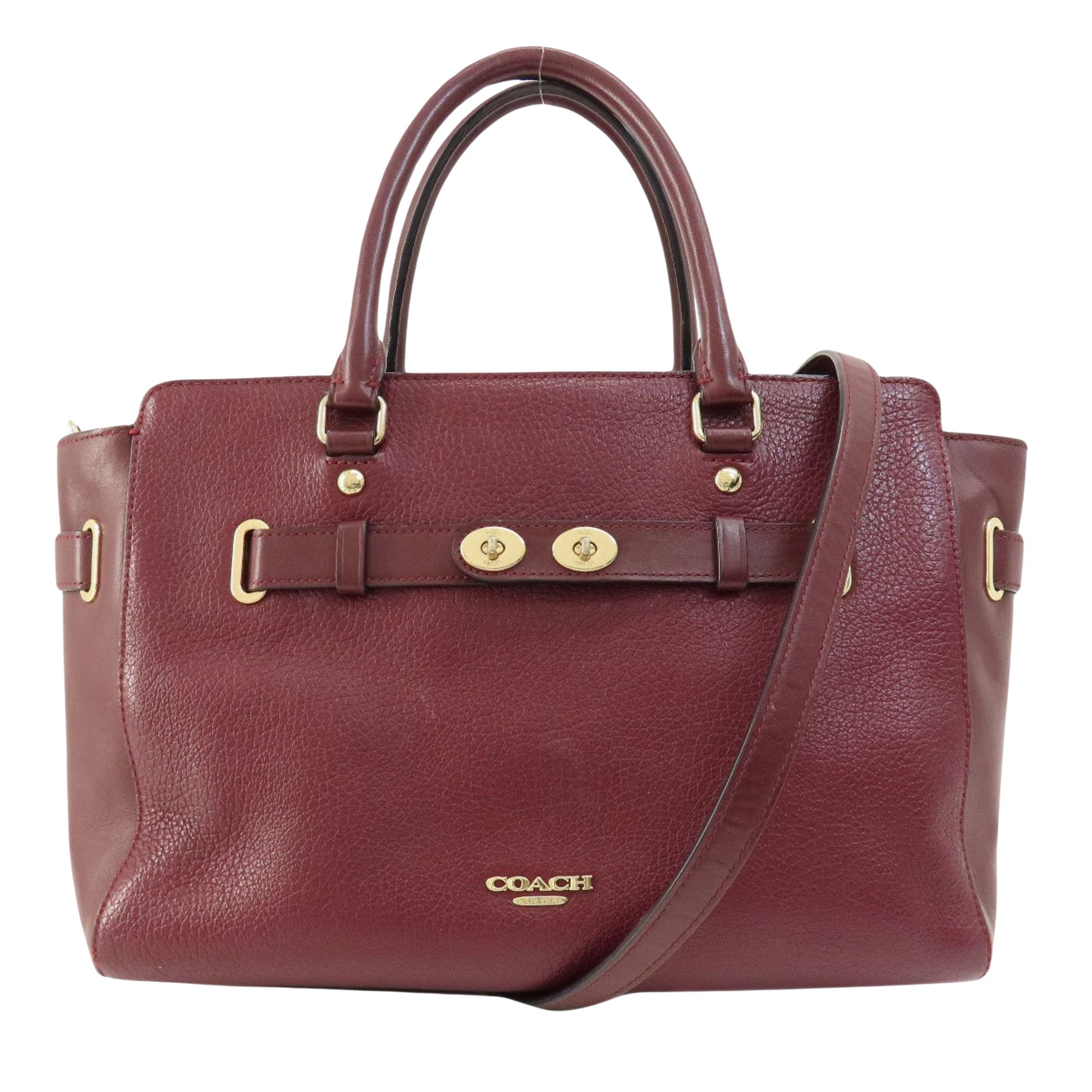 Coach caryall Burgundy Leather Tote Bag