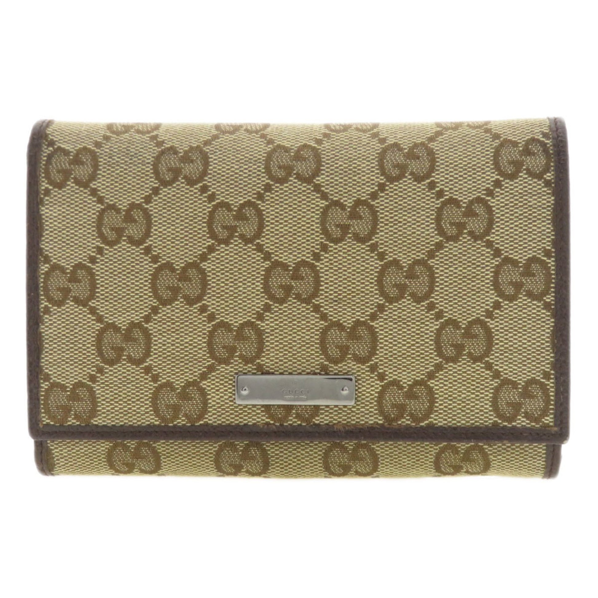 Gucci Porte feuille bifold Brown Canvas Wallet 