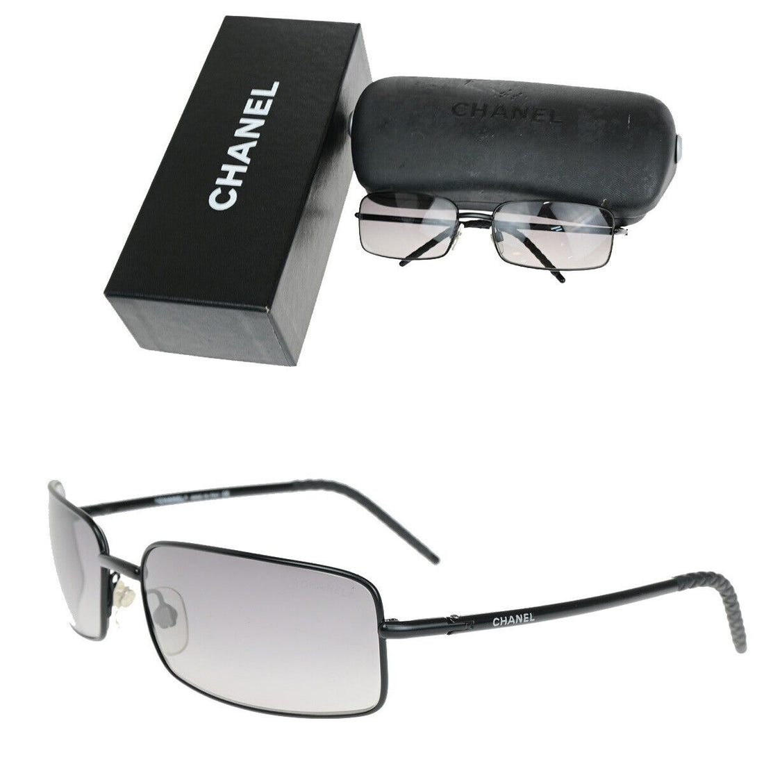 Chanel Black Metal Glasses 