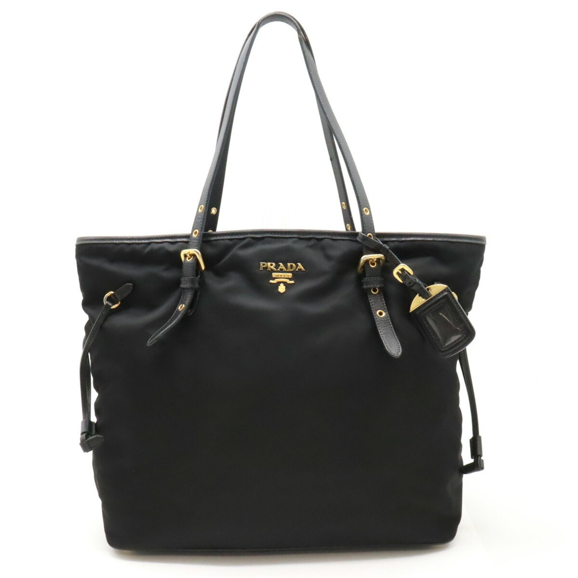 Prada Canapa Black Synthetic Shoulder Bag