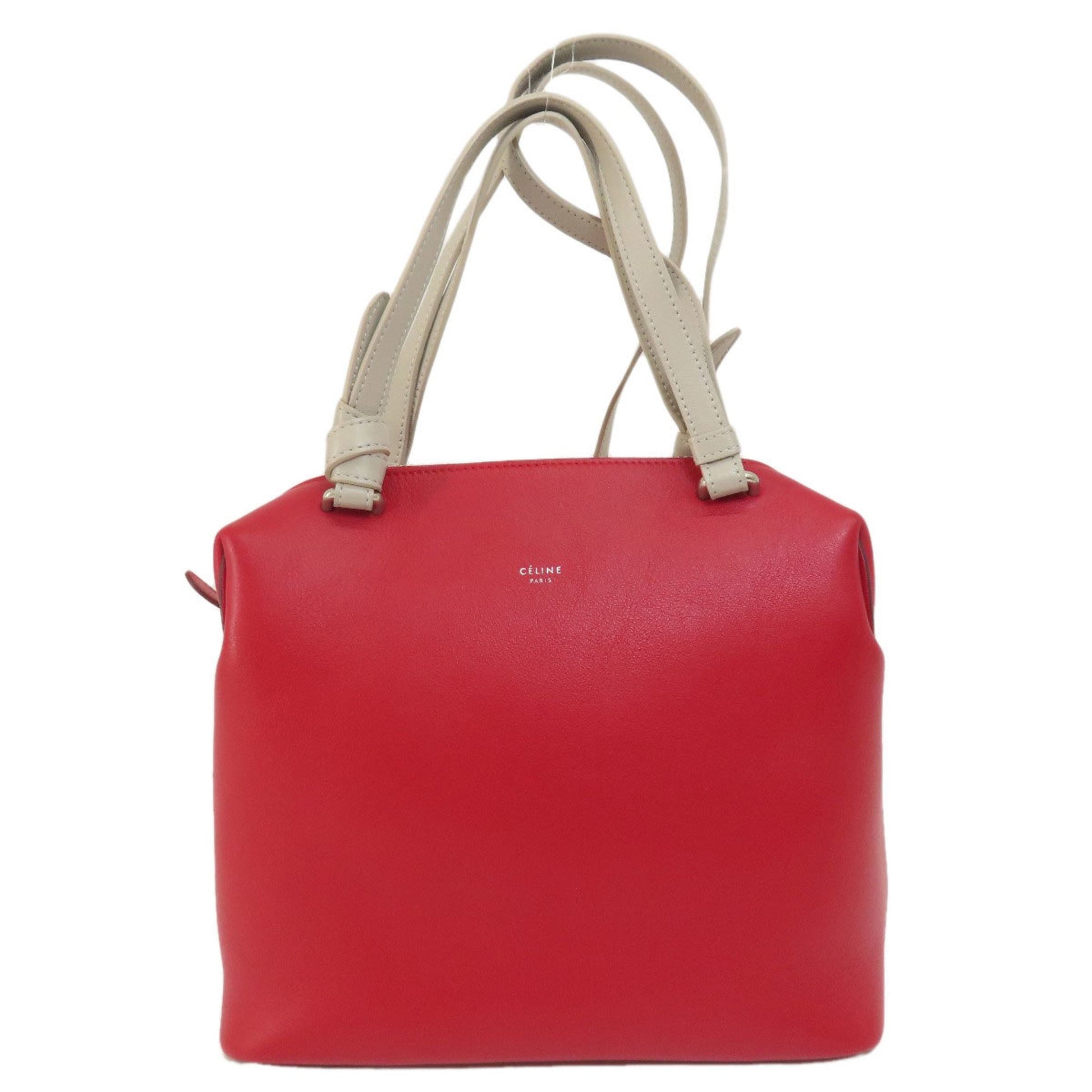 Céline Soft Cube Red Leather Handbag 