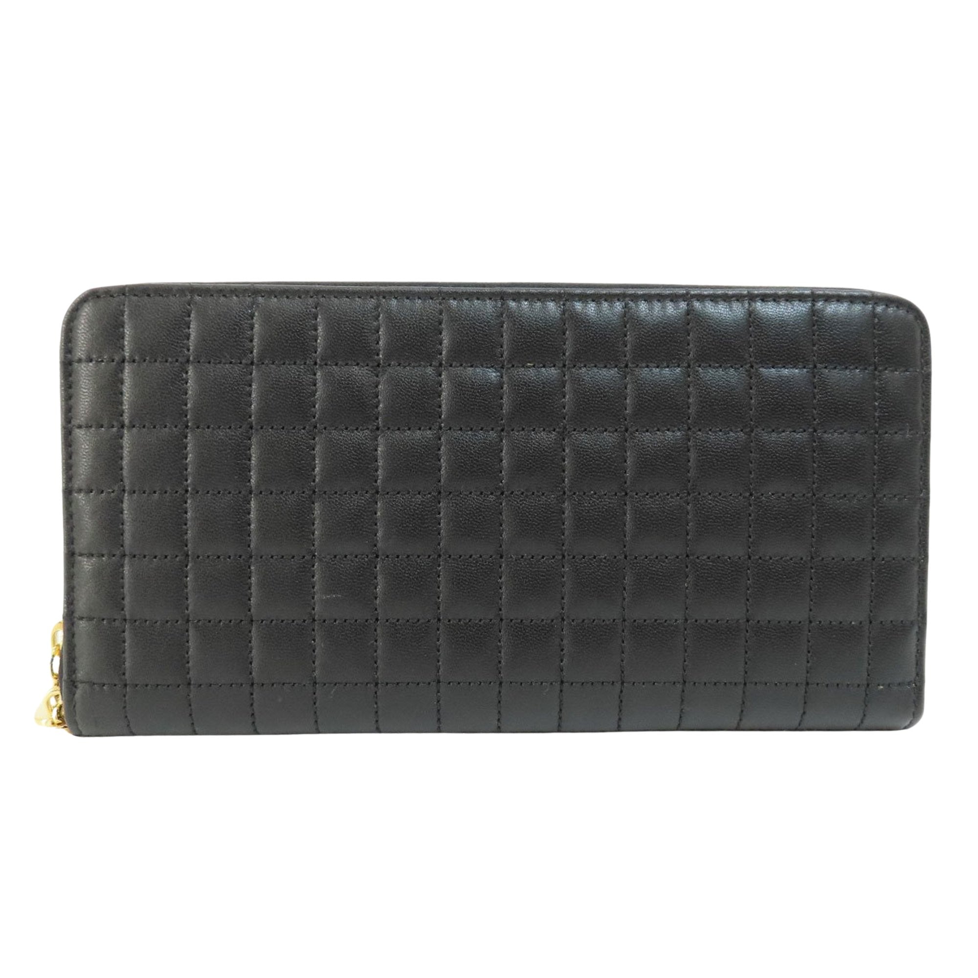 Céline C charm Black Pony-Style Calfskin Wallet 