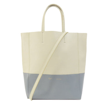 Céline Vertical Cabas Blue Leather Tote Bag