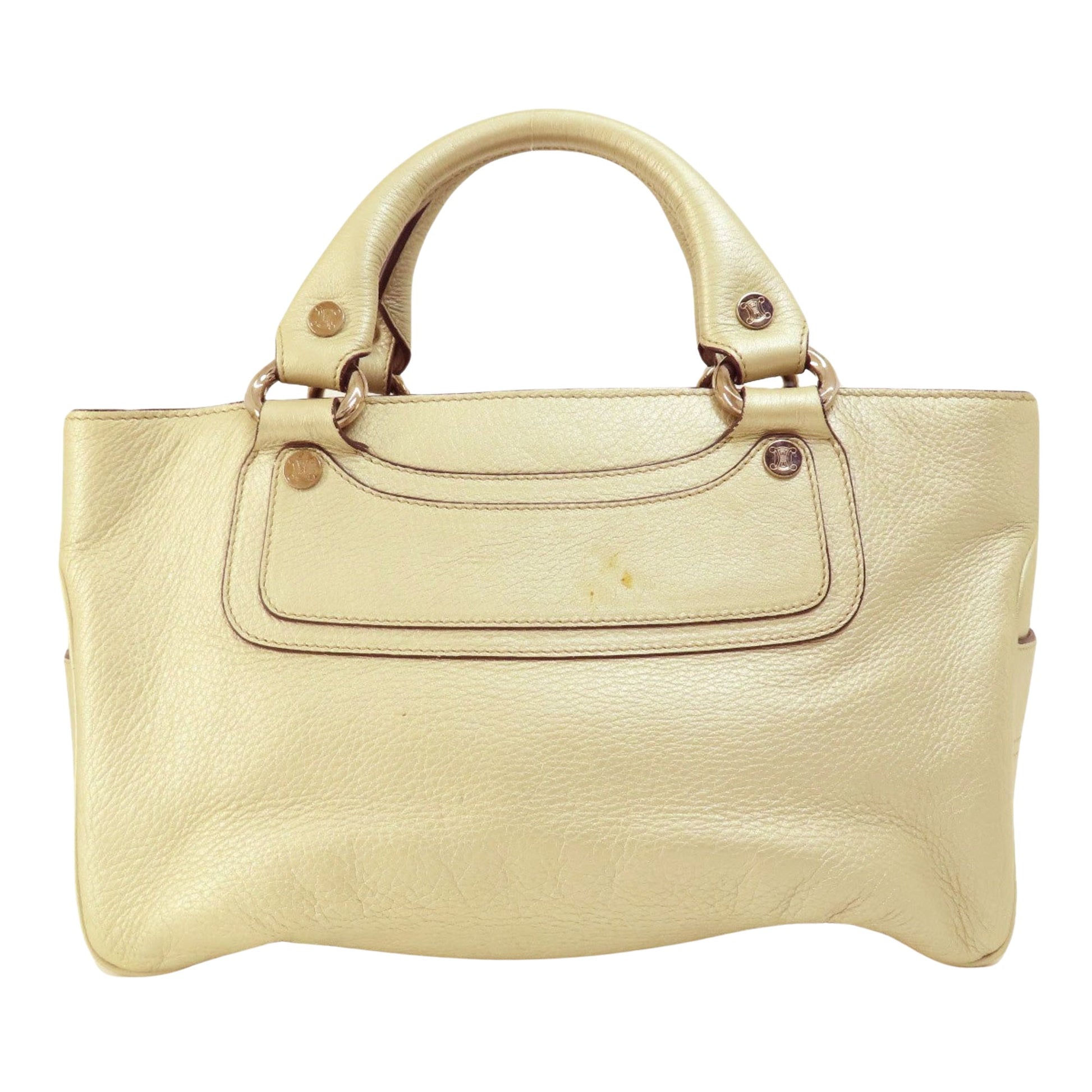 Céline Boogie Gold Leather Handbag 