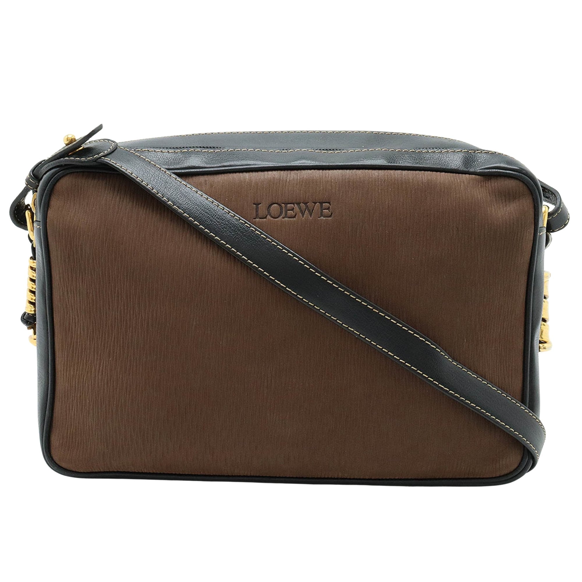 Loewe Velazquez Brown Leather Shoulder Bag