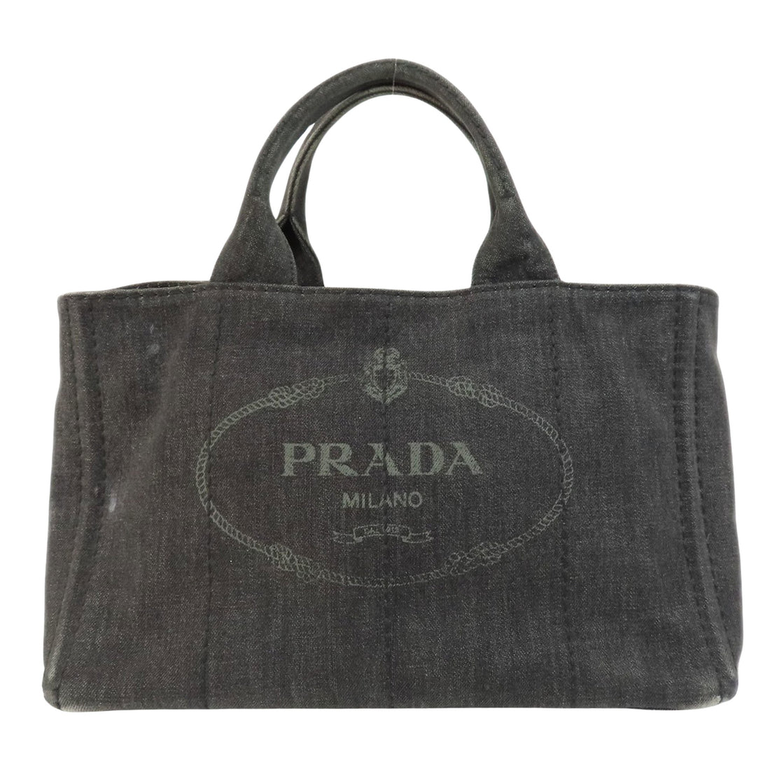 Prada Canapa Black Canvas Handbag 