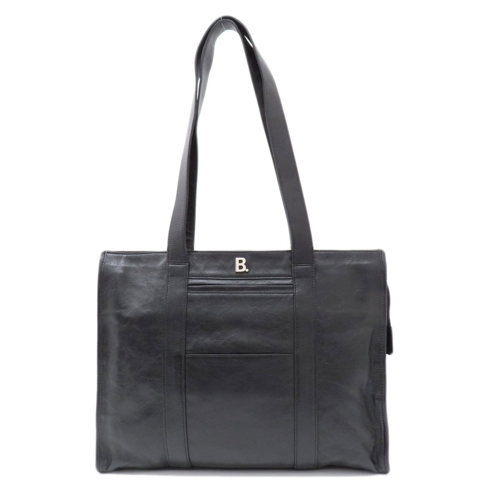 Balenciaga Black Leather Tote Bag