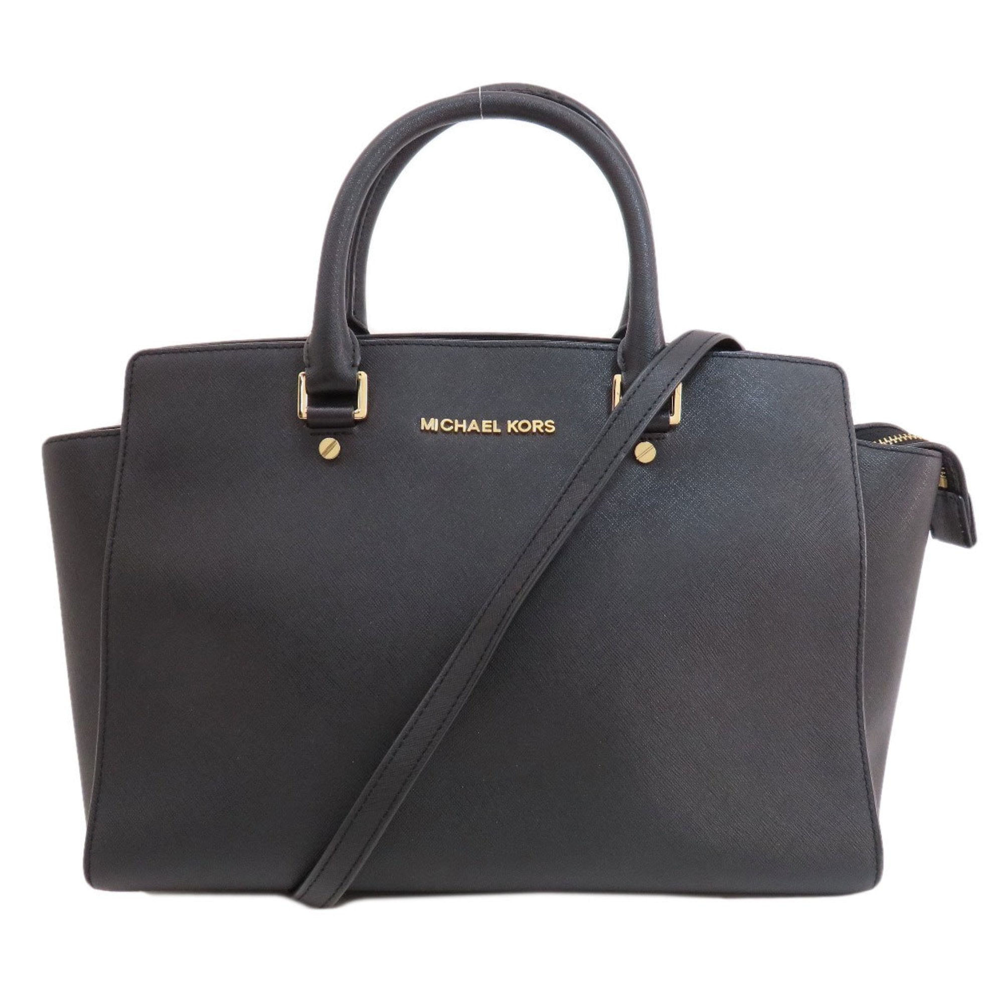 Michael Kors Selma Black Leather Handbag 