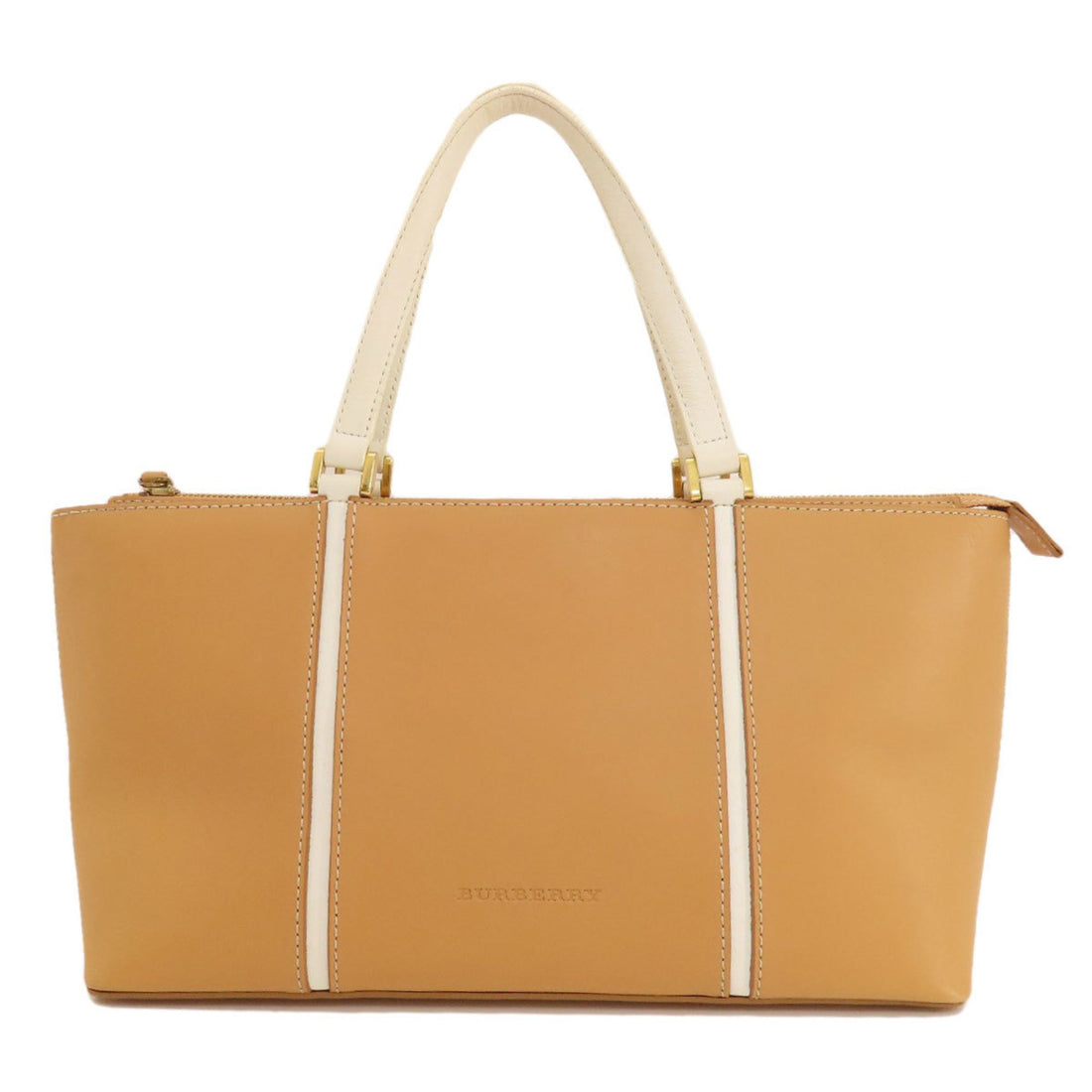 Burberry Cabas Beige Leather Handbag 