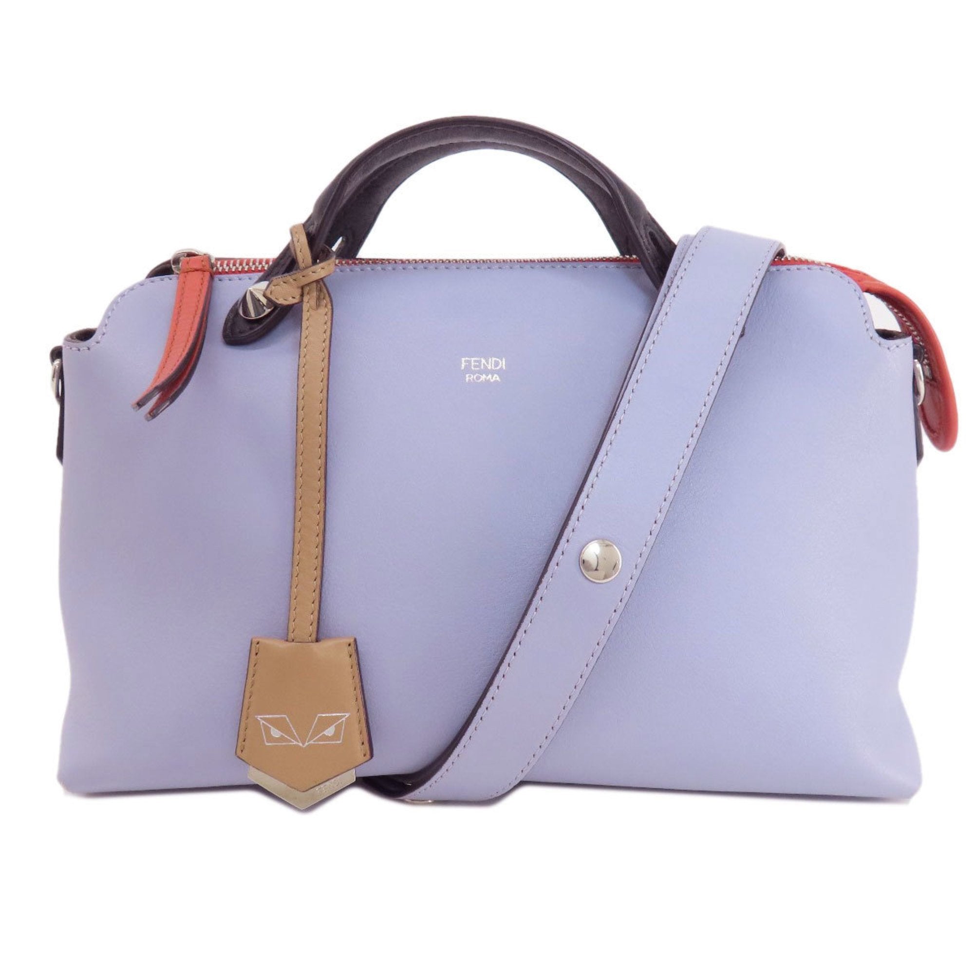 Fendi By The Way Purple Pony-Style Calfskin Handbag 