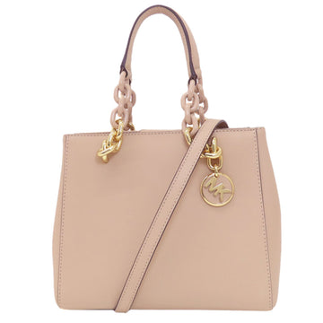 Michael Kors Cynthia Beige Leather Handbag 