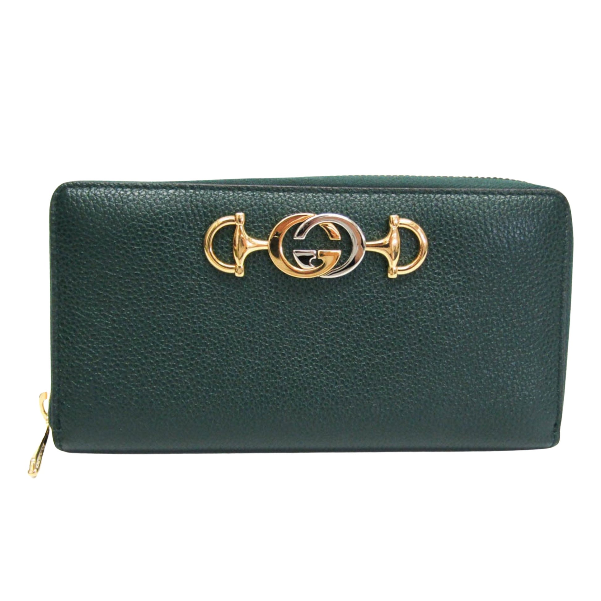 Gucci Zumi Green Leather Wallet 