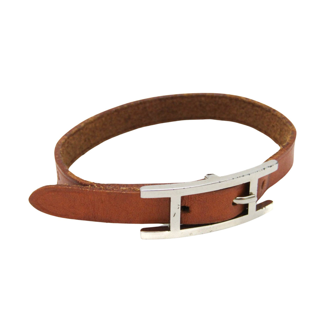 Hermès Behapi Brown Leather Bracelet 