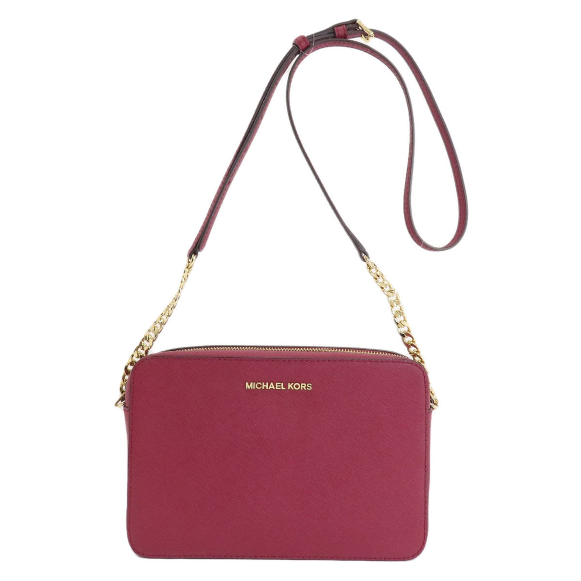 Michael Kors Jet set Burgundy Leather Shoulder Bag