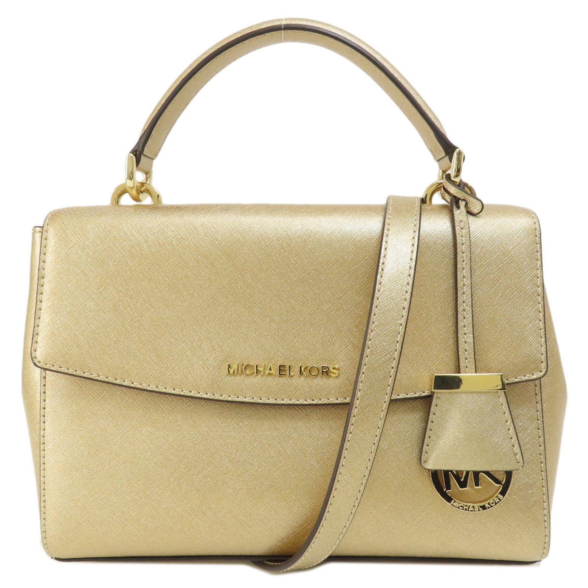 Michael Kors Ava Gold Leather Handbag 