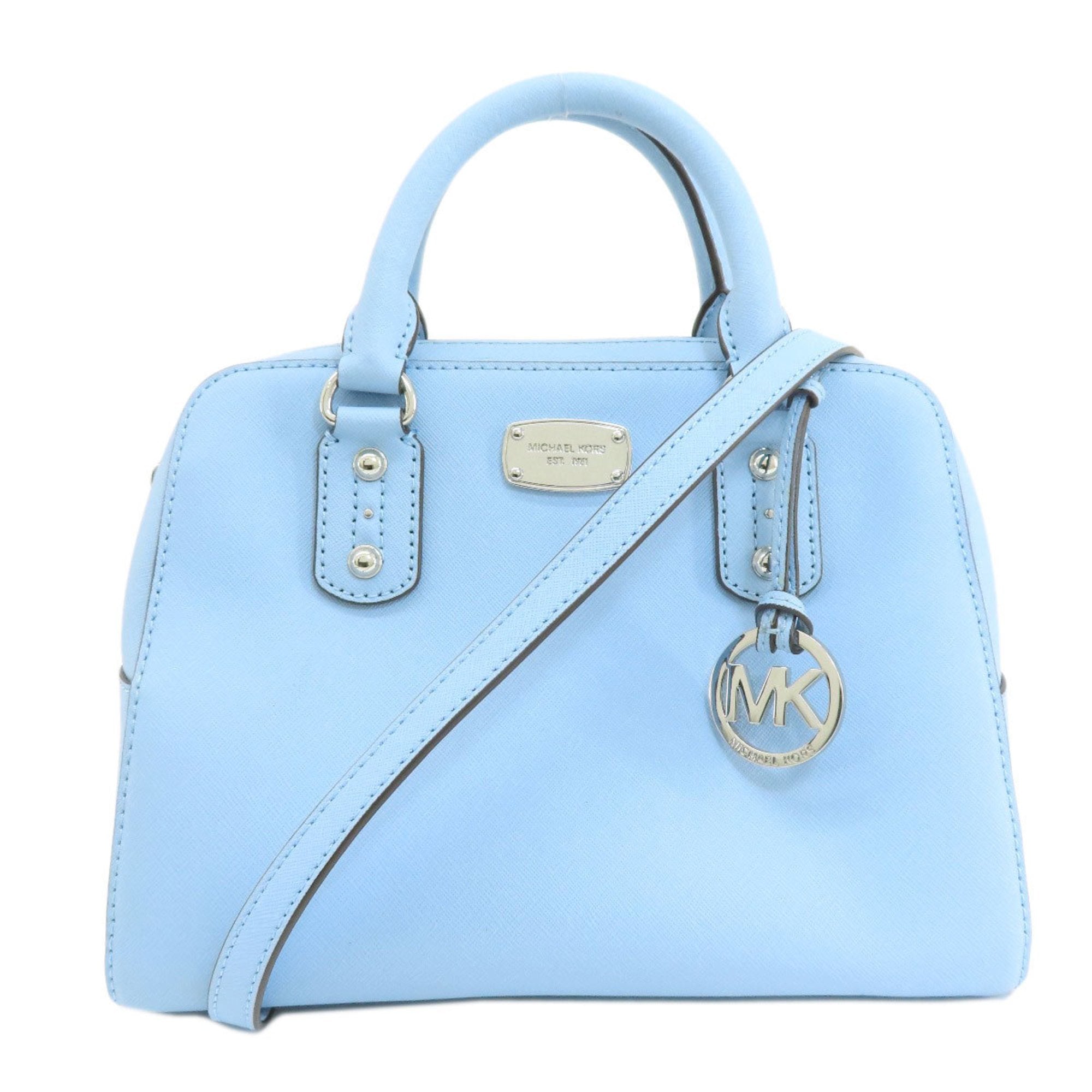 Michael Kors Saffiano Blue Leather Handbag 