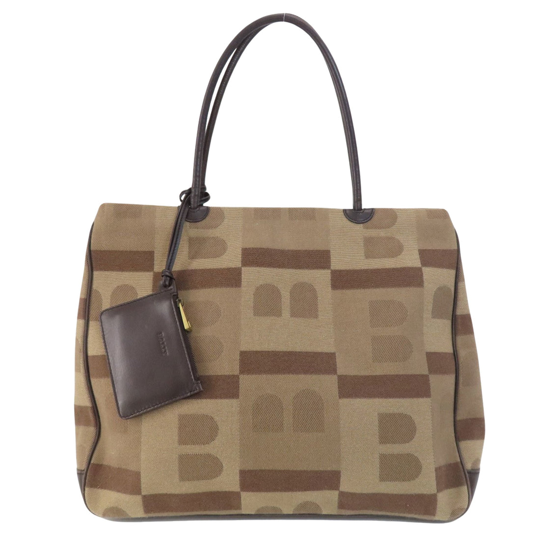 Bally Brown Canvas Tote Bag