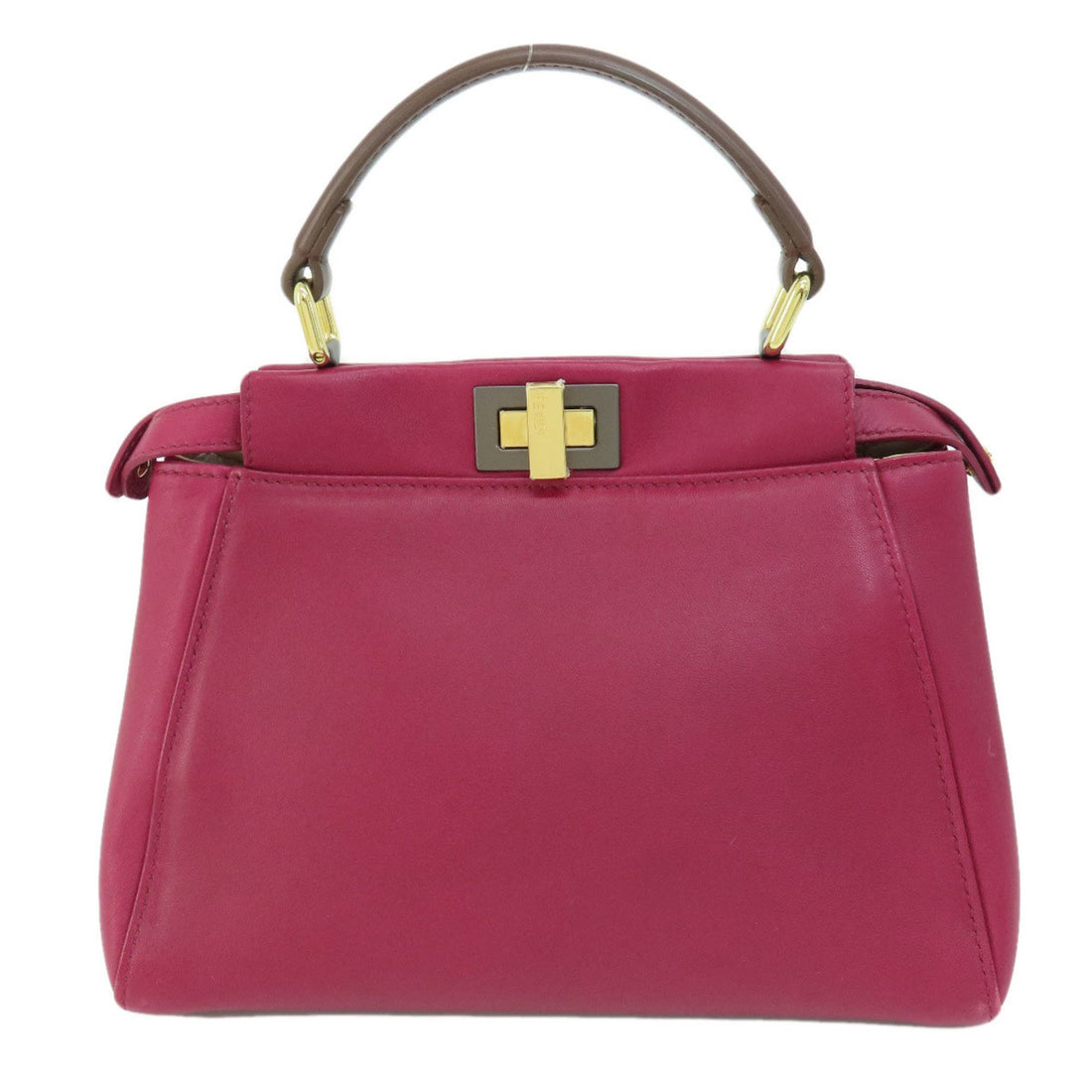 Fendi Peekaboo Purple Calfskin Handbag 