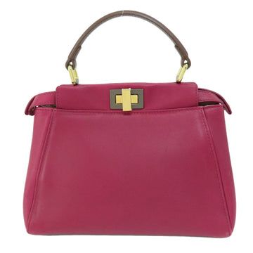 Fendi Peekaboo Purple Calfskin Handbag 