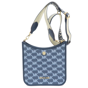 Michael Kors Signature Navy Canvas Shoulder Bag