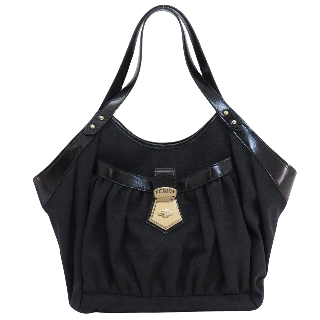 Fendi Zucca Black Canvas Tote Bag