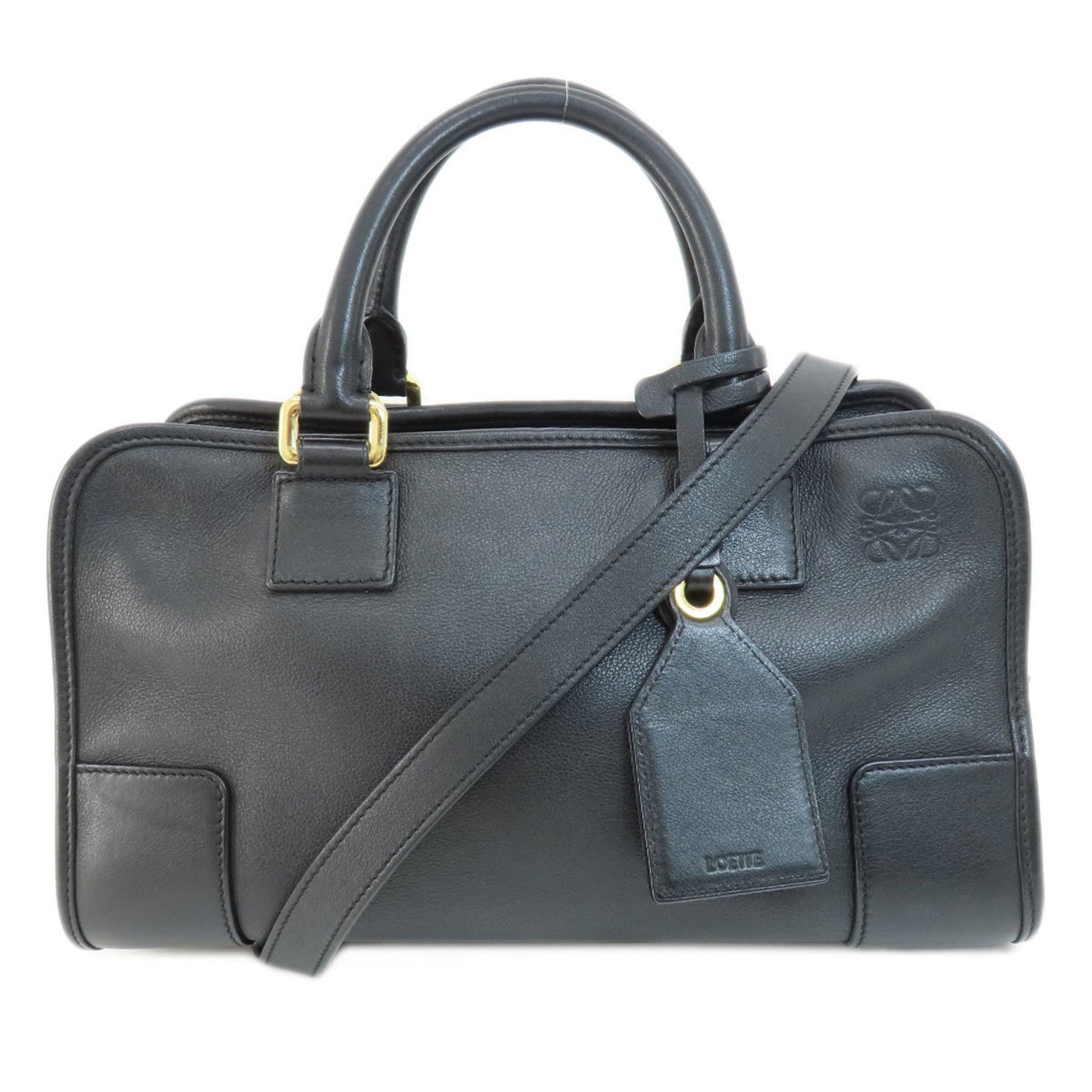 Loewe Amazona Black Pony-Style Calfskin Handbag 