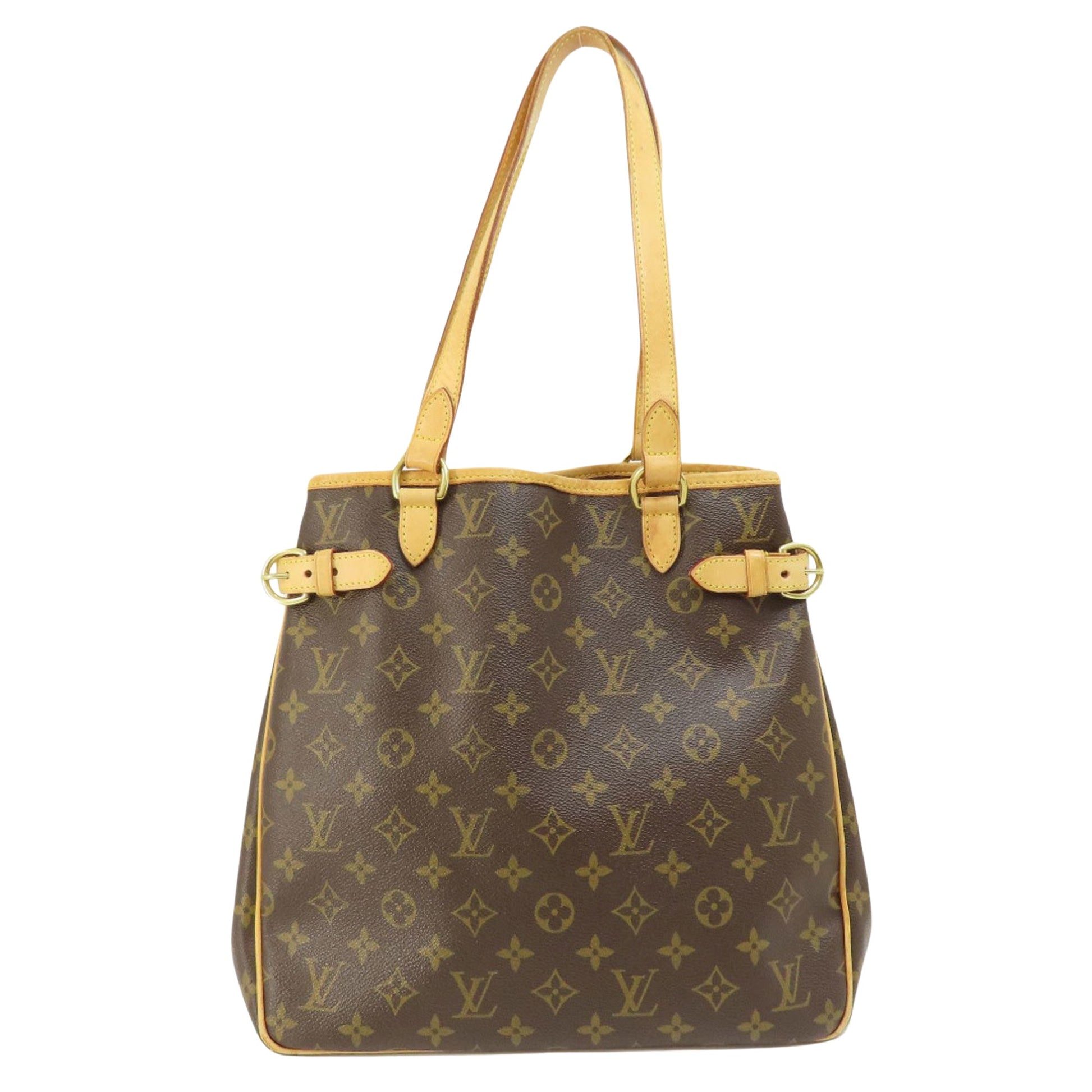 Louis Vuitton Batignolles Vertical Brown Canvas Shoulder Bag