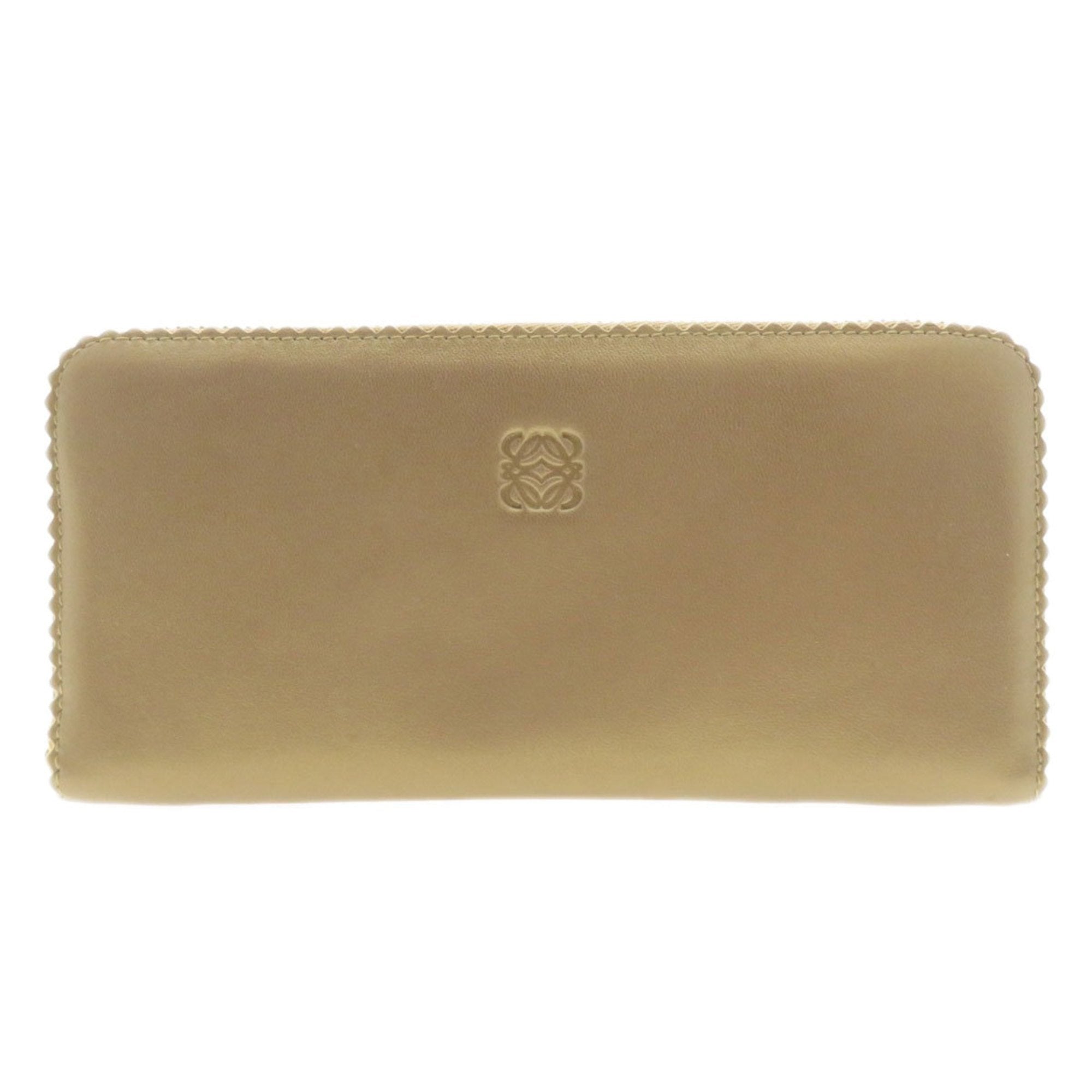 Loewe Anagram Gold Leather Wallet 