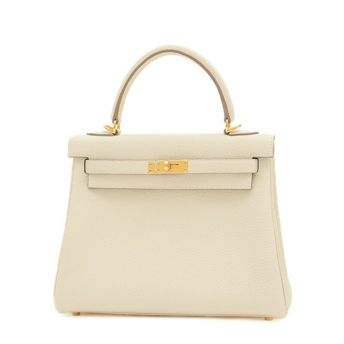 Hermès Kelly 25 Beige Leather Handbag 