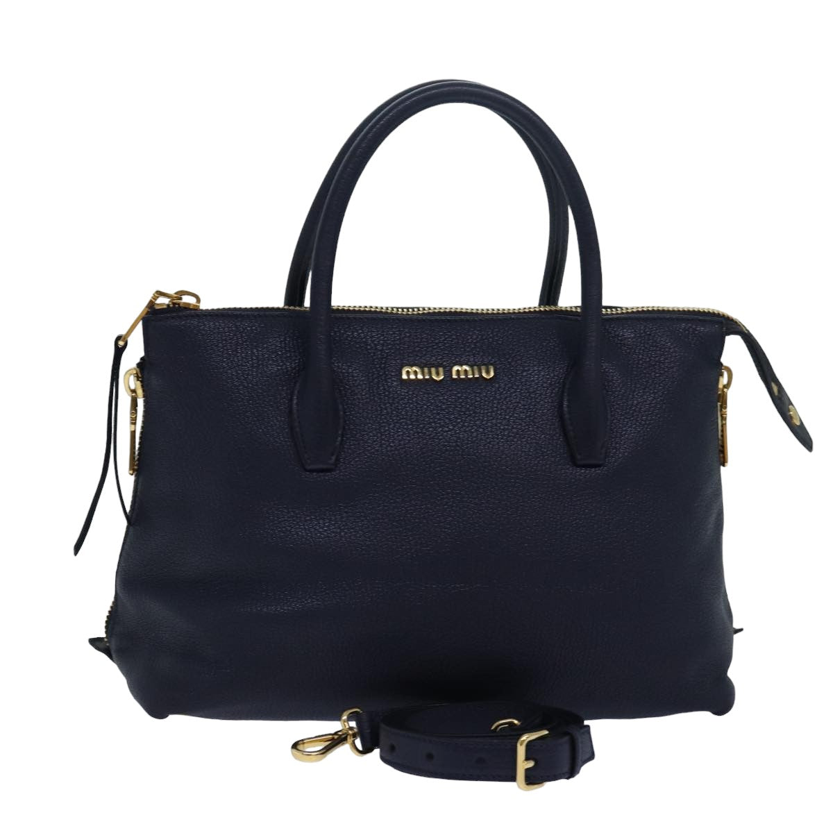 Miu Miu Navy Leather Handbag 