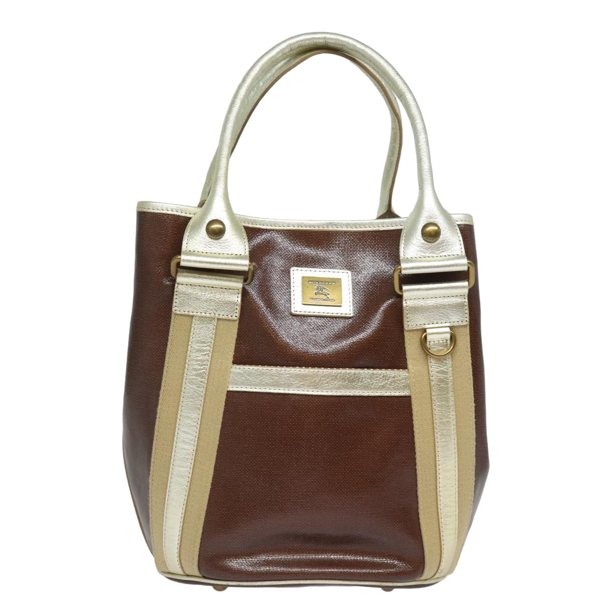 Burberry Brown Canvas Tote Bag