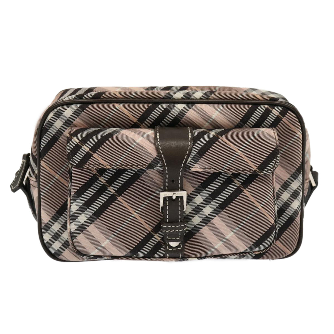 Burberry Nova Check Pink Synthetic Shoulder Bag