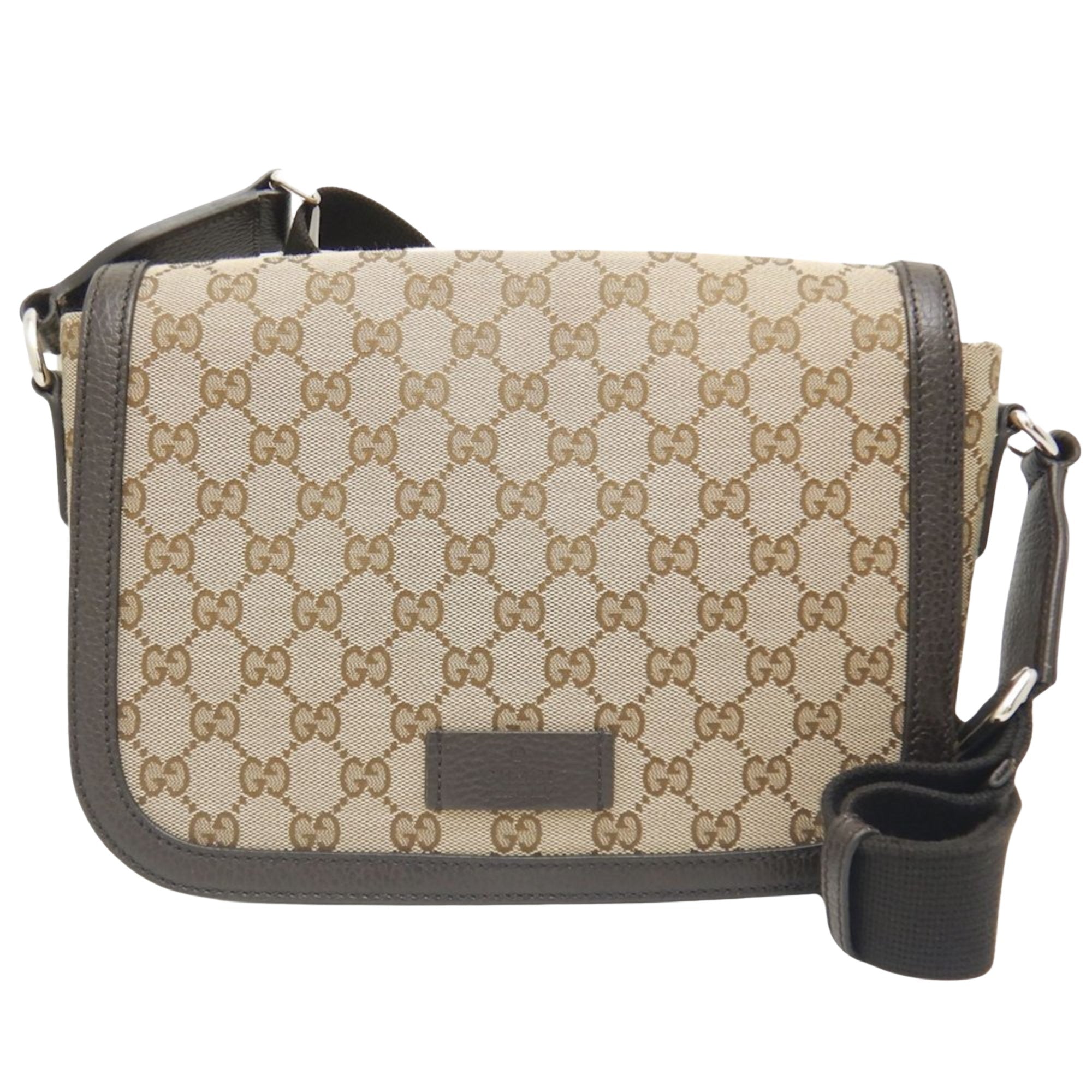 Gucci Messenger Beige Canvas Shoulder Bag