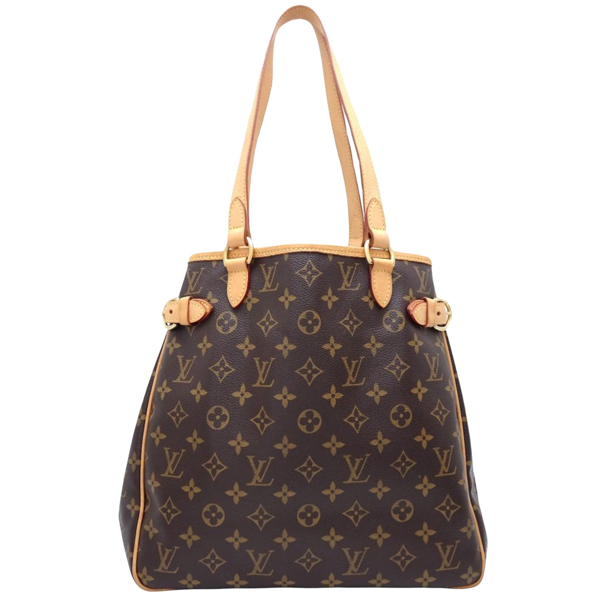 Louis Vuitton Batignolles Vertical Brown Canvas Tote Bag