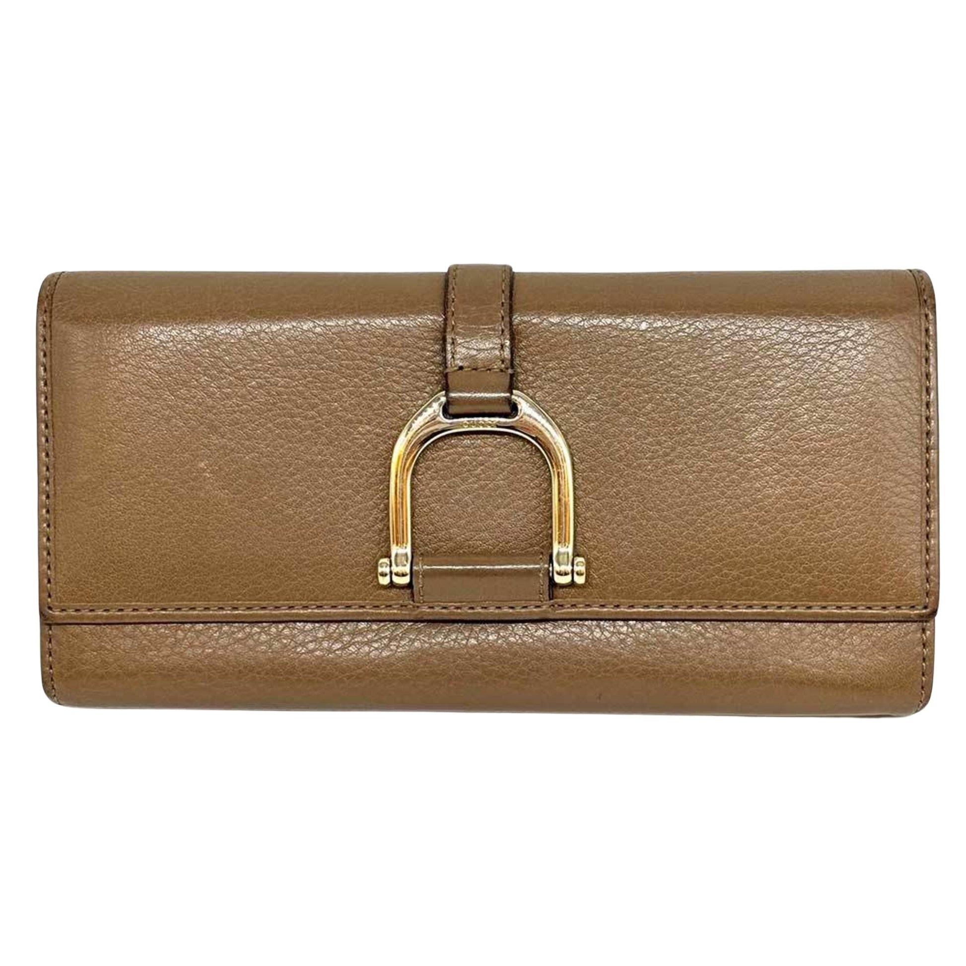 Gucci Horsebit Brown Leather Wallet 