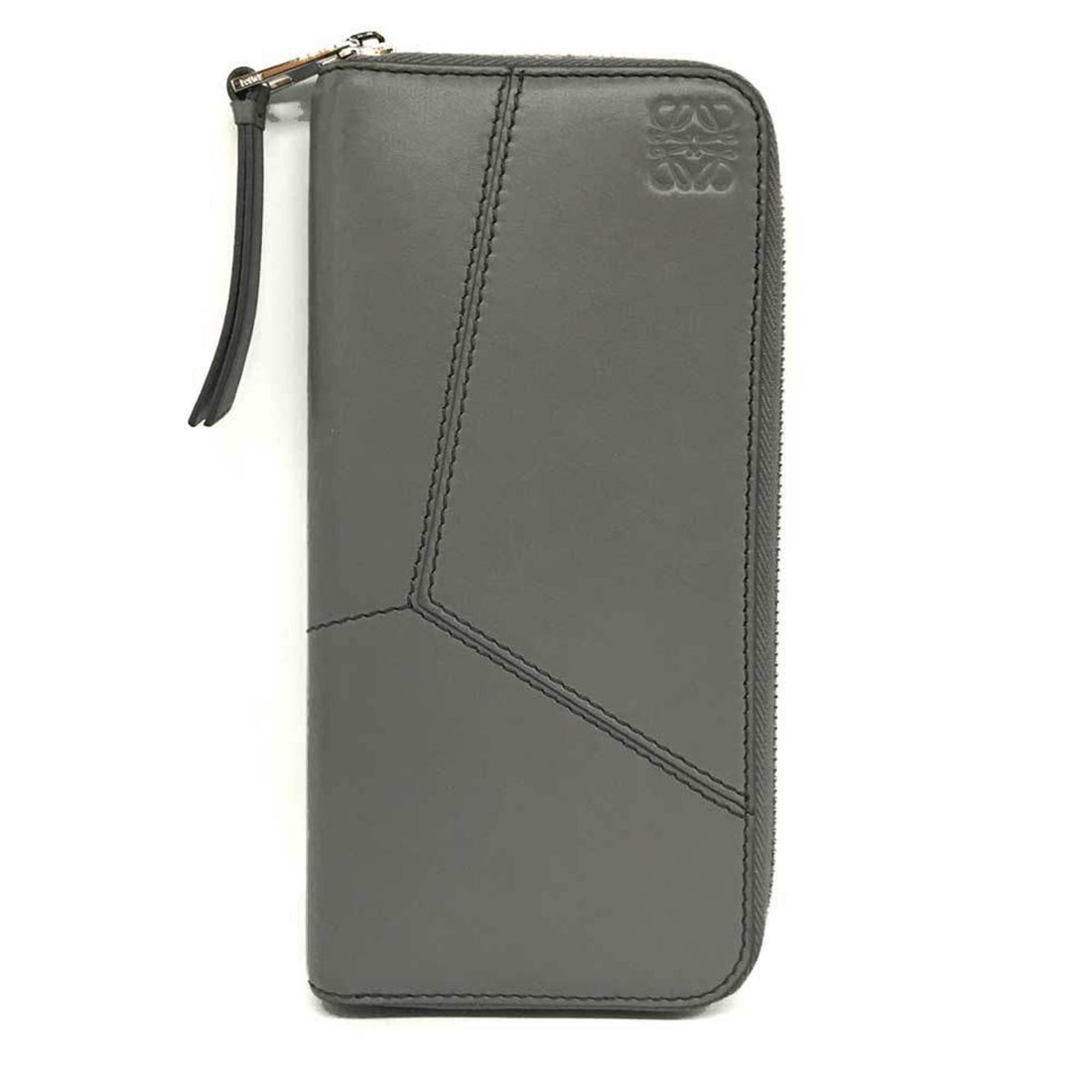 Loewe Puzzle Grey Leather Wallet 