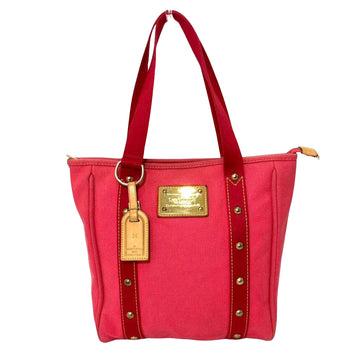 Louis Vuitton Antigua Red Canvas Tote Bag