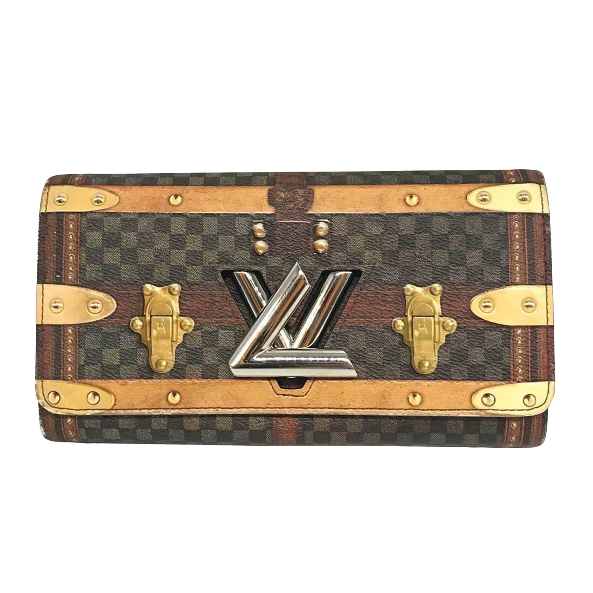 Louis Vuitton Twist Brown Canvas Wallet 