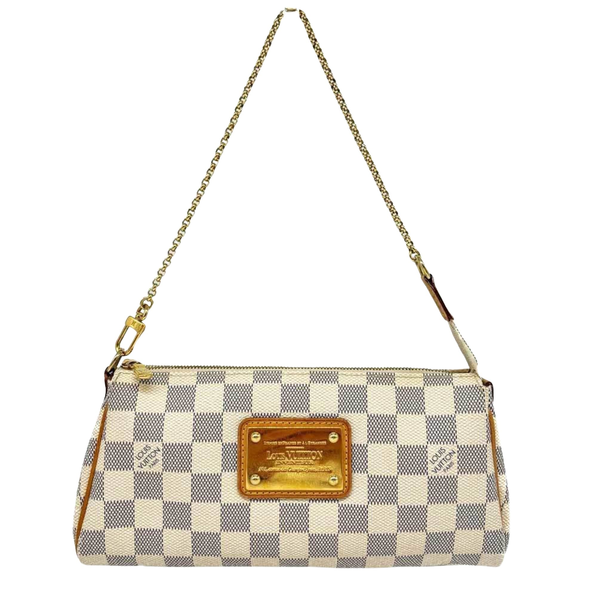 Louis Vuitton Eva White Canvas Shoulder Bag