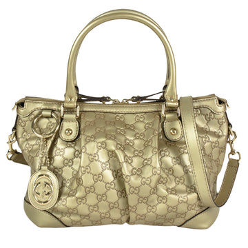 Gucci Sukey Gold Leather Tote Bag