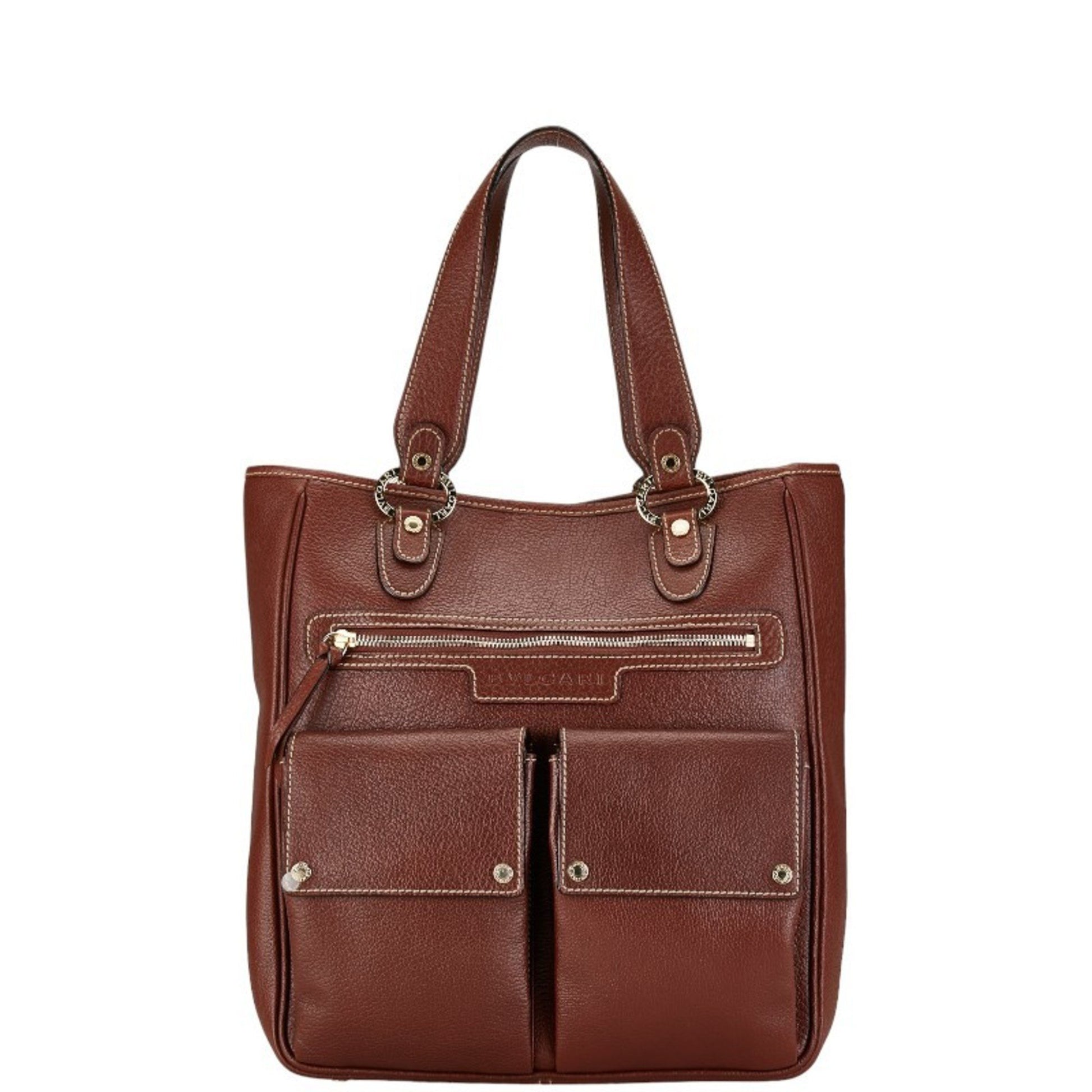 Bulgari Brown Leather Handbag 