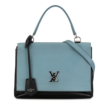 Louis Vuitton Lockme Blue Leather Shoulder Bag