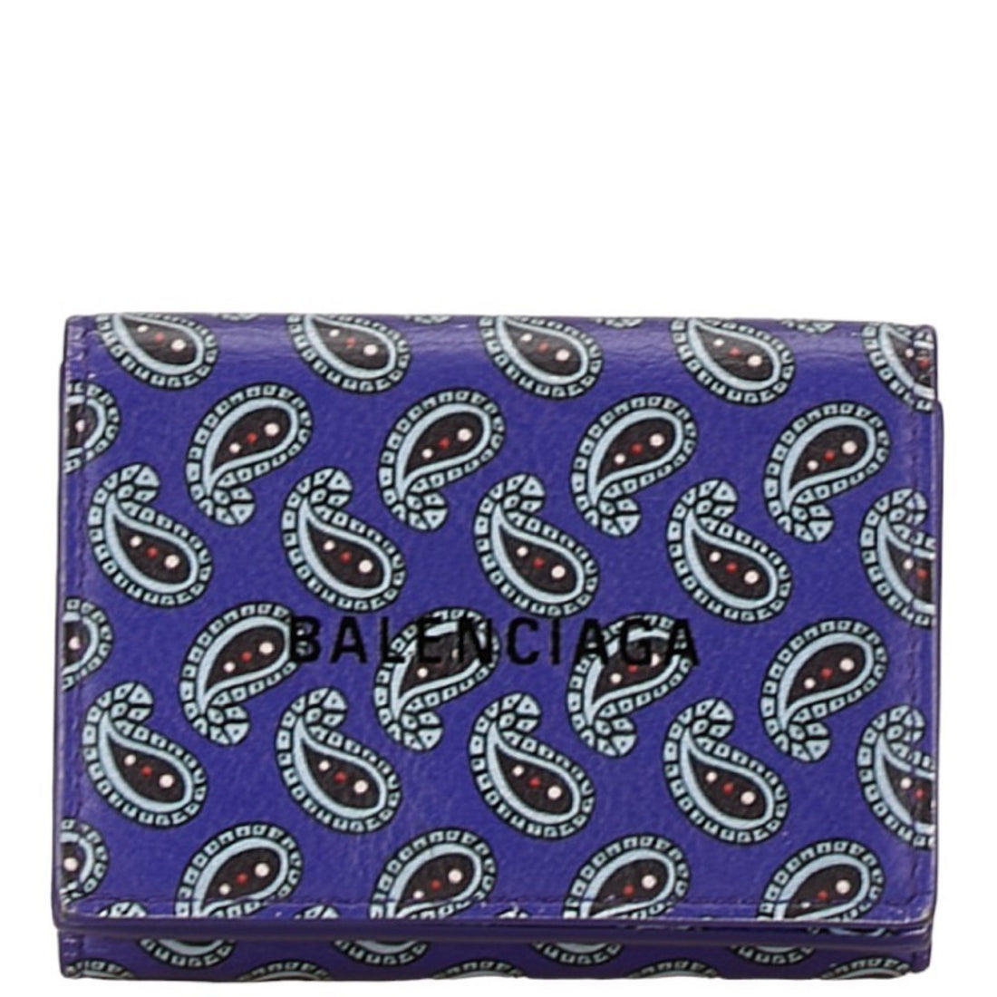 Balenciaga Cash mini wallet Purple Leather Wallet 